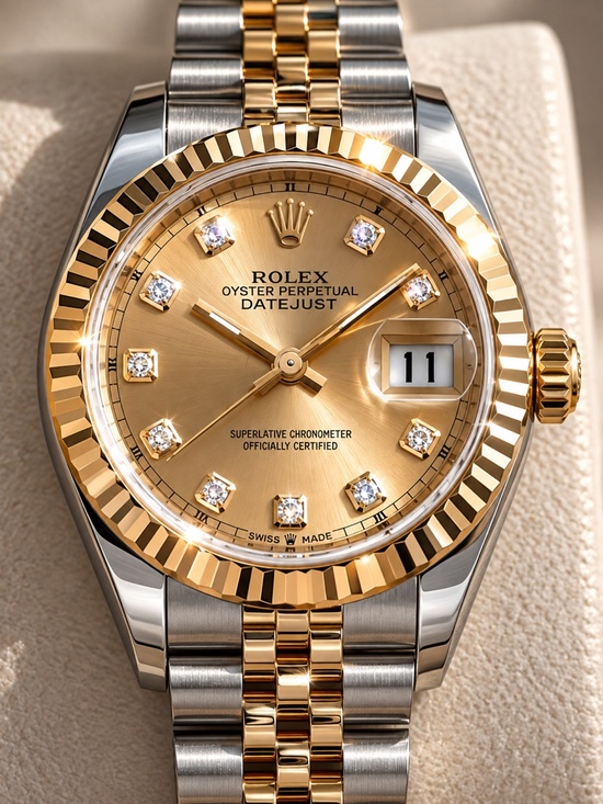 Rolex Other - Rolex Lady-Datejust Two Tone Ref 279173 Champagne Diamond Dial 28 mm Box &Papers